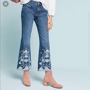 Anthropologie Pilcro Embroidered Jeans